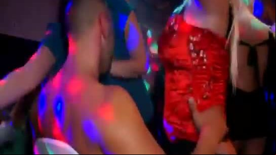 Cfnm babes get a mouthful of strippers dicks